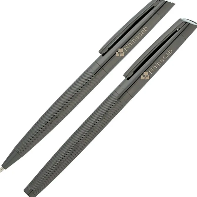 Ridgerton Twist Metal Pen and Rollerball Pen Set