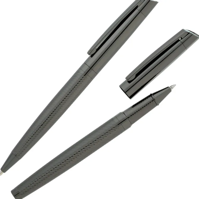 Ridgerton Twist Metal Pen and Rollerball Pen Set
