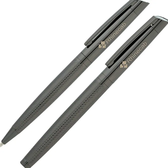 Ridgerton Twist Metal Pen and Rollerball Pen Set