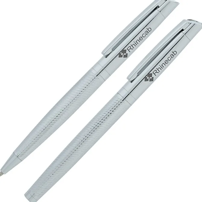 Ridgerton Twist Metal Pen and Rollerball Pen Set