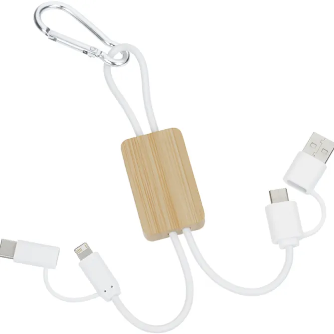 Riffs Bamboo Duo Charging Cable