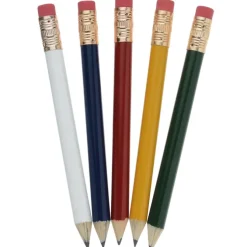 Round Golf Pencil with Eraser