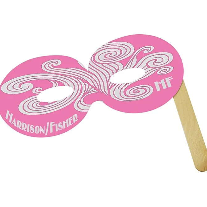 Round Mask with Stick - Colors