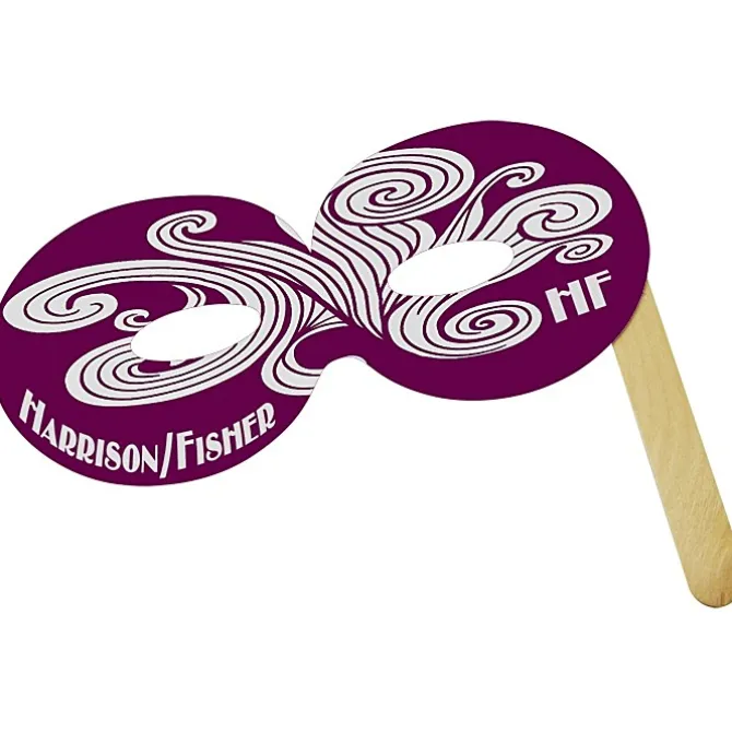 Round Mask with Stick - Colors