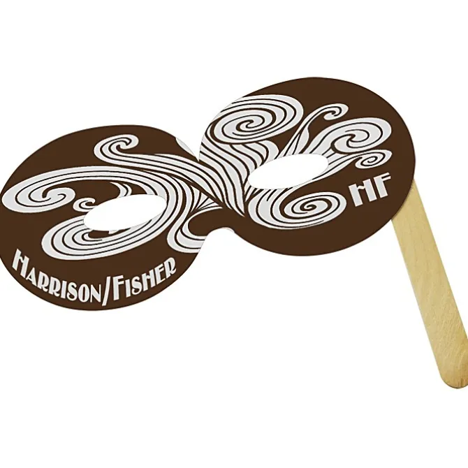 Round Mask with Stick - Colors