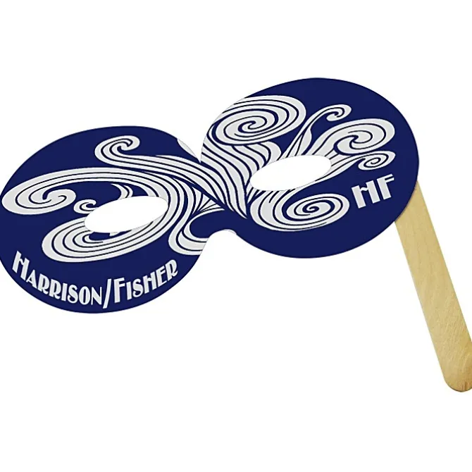Round Mask with Stick - Colors