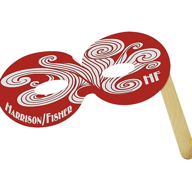 Round Mask with Stick - Colors