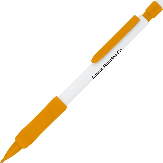 Rubber Grip Mechanical Pencil - White - 24 hr