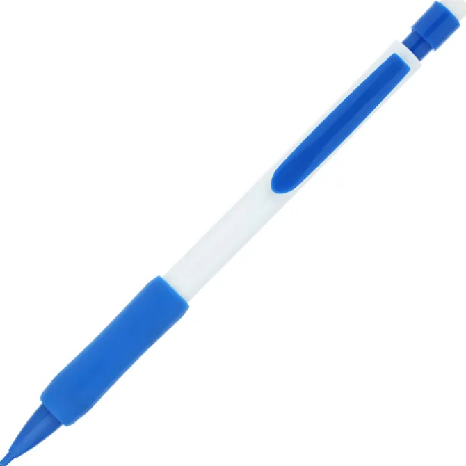 Rubber Grip Mechanical Pencil - White - 24 hr