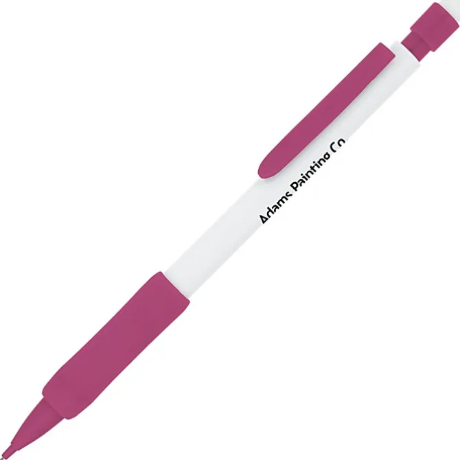 Rubber Grip Mechanical Pencil - White - 24 hr