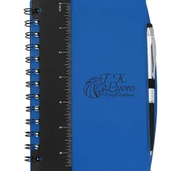Ruler Notebook with Flags and Pen