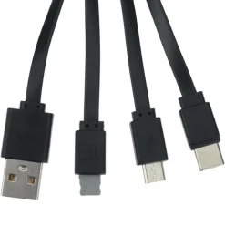 Ryder Charging Cable - Black - Light-Up Logo