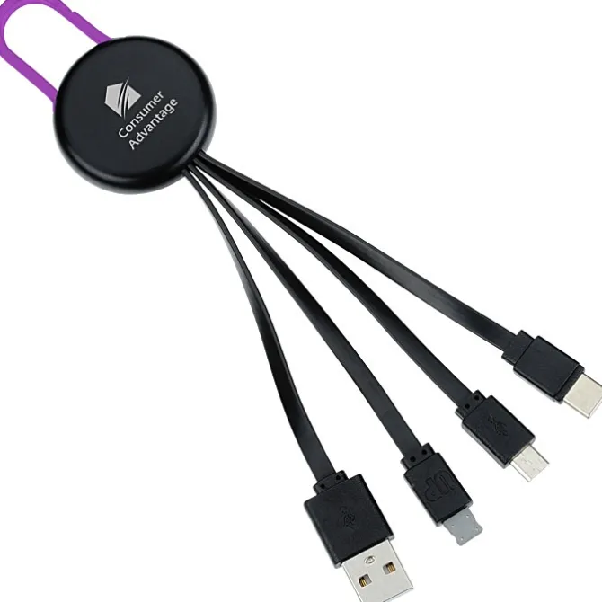 Ryder Charging Cable - Black - Light-Up Logo