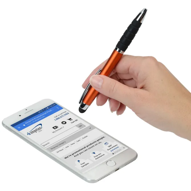 Sanibel Light-Up Logo Stylus Twist Pen - 24 hr