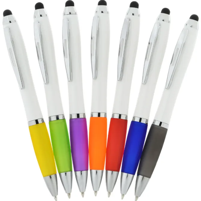Satin Twist Stylus Pen with Antimicrobial Additive