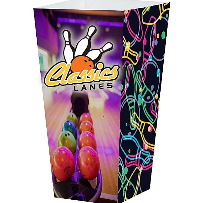 Scoop-Style Popcorn Box - Large - Straight Top - Full Color