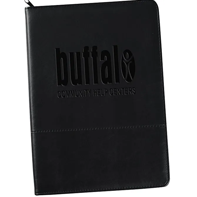 Script Zippered Padfolio