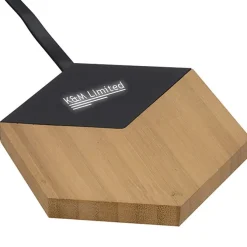 SCX Bamboo Light-Up Logo Hexa Wireless Charger