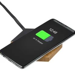 SCX Bamboo Light-Up Logo Hexa Wireless Charger