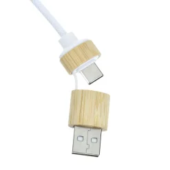 SCX Light-Up Logo Bamboo Charging Cable