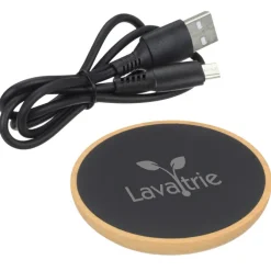 SCX Maple Wood Light-Up Logo Wireless Charger
