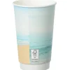 Seaside Full Color Insulated Paper Cup with Lid - 16 oz.