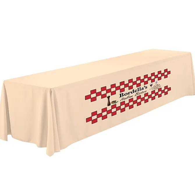 Serged Closed-Back Polyester Table Throw - 12 feet