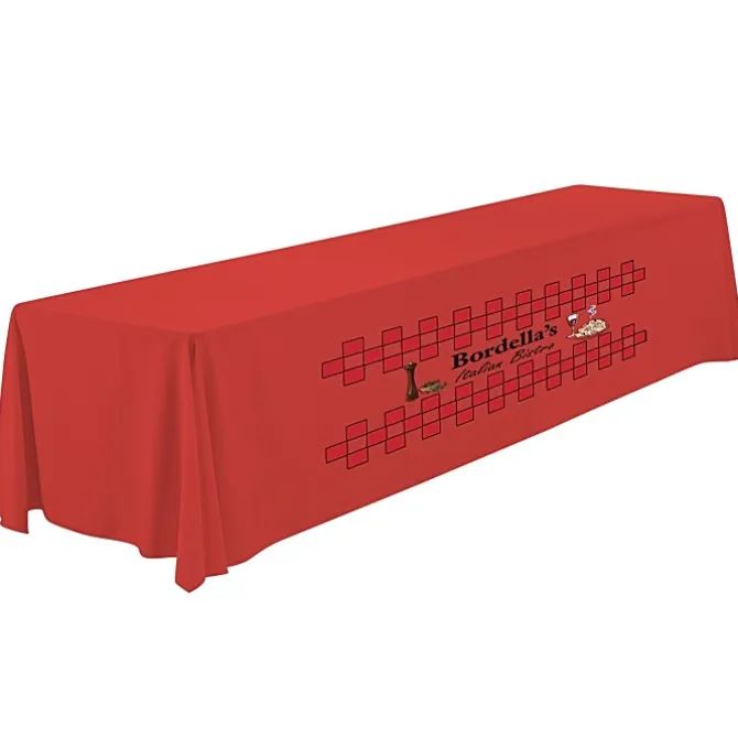 Serged Closed-Back Polyester Table Throw - 12 feet