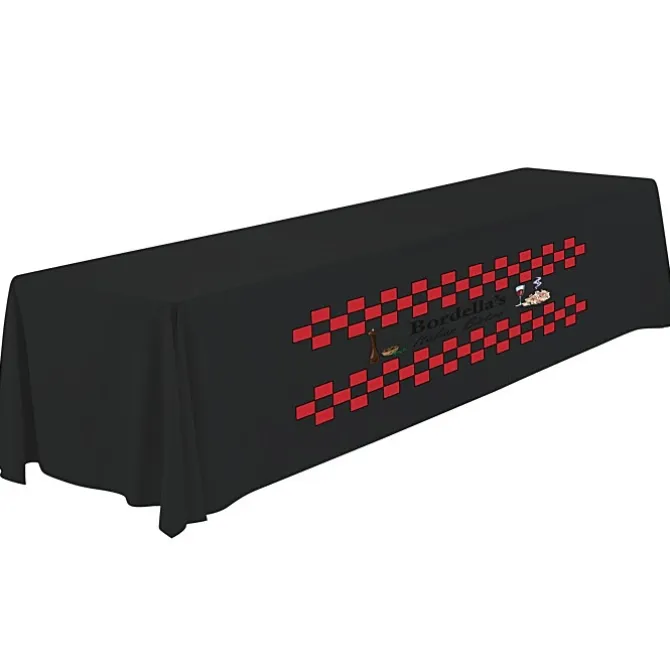 Serged Closed-Back Polyester Table Throw - 12 feet