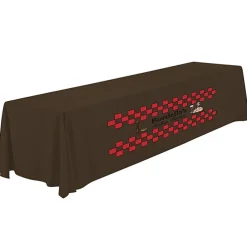 Serged Closed-Back Polyester Table Throw - 12 feet