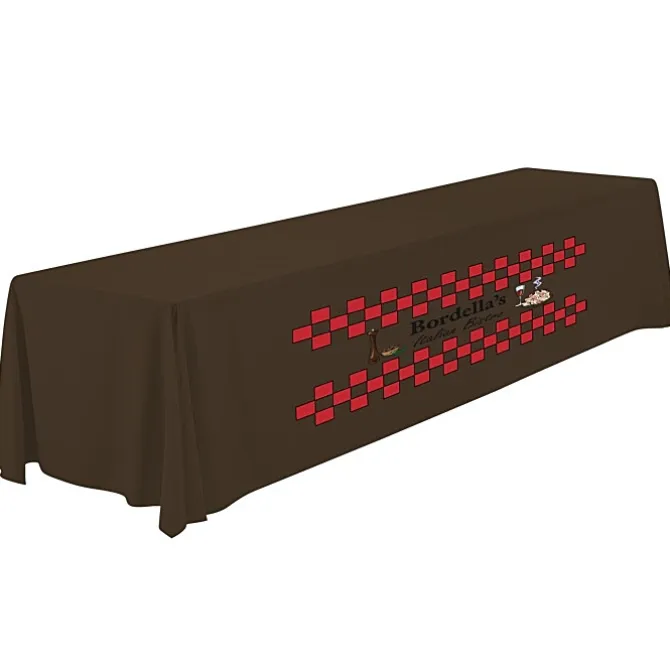Serged Closed-Back Polyester Table Throw - 12 feet