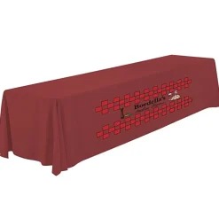 Serged Closed-Back Polyester Table Throw - 12 feet
