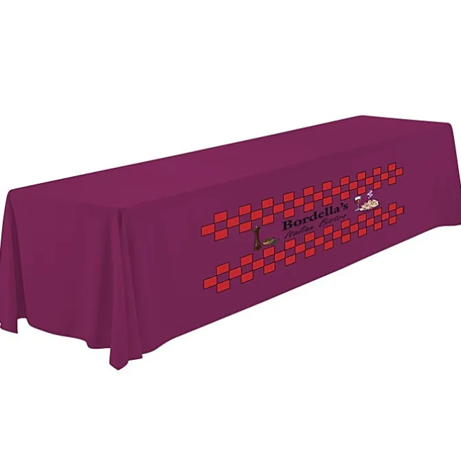 Serged Closed-Back Polyester Table Throw - 12 feet