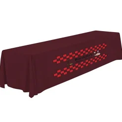 Serged Closed-Back Polyester Table Throw - 12 feet