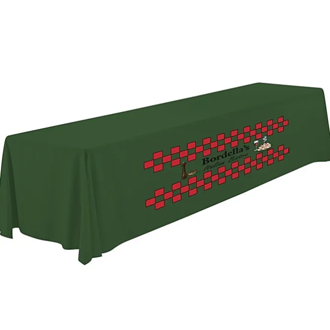 Serged Closed-Back Polyester Table Throw - 12 feet