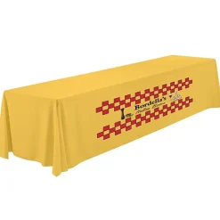 Serged Closed-Back Polyester Table Throw - 12 feet