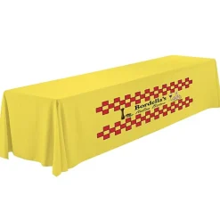 Serged Closed-Back Polyester Table Throw - 12 feet