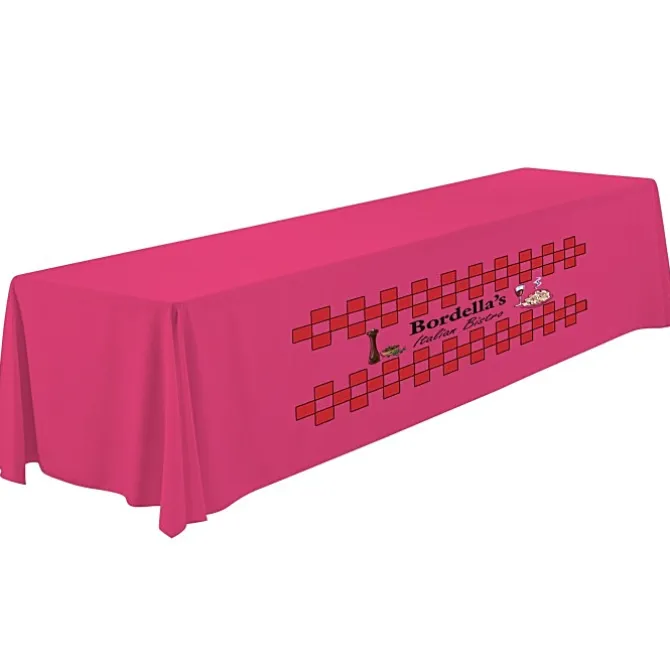 Serged Closed-Back Polyester Table Throw - 12 feet