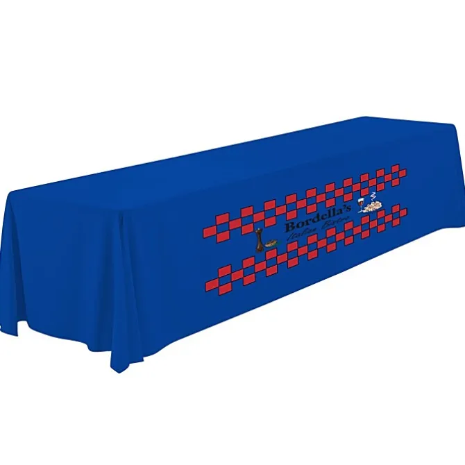 Serged Closed-Back Polyester Table Throw - 12 feet