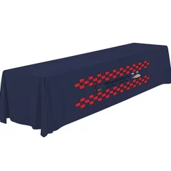Serged Closed-Back Polyester Table Throw - 12 feet