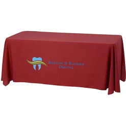 Serged Closed-Back Stain Resistant Table Throw - 6 feet - 24 hr