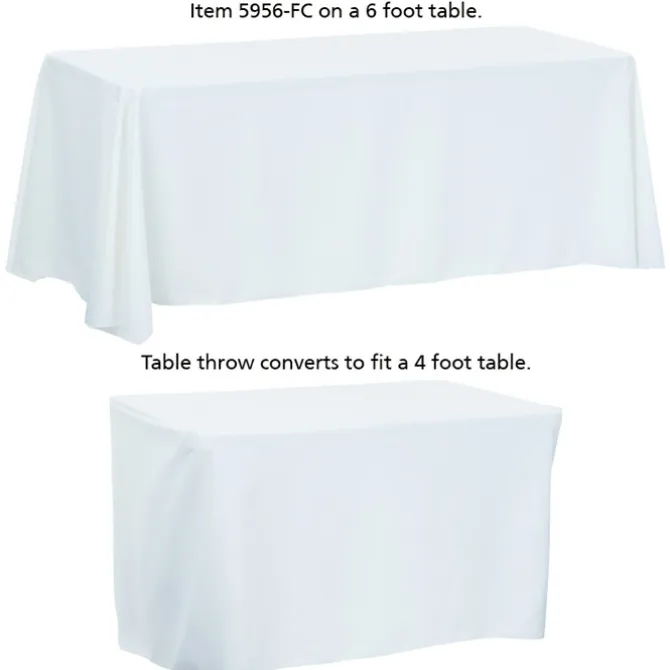 Serged Convertible Table Throw - 4 feet to 6 feet - Full Color