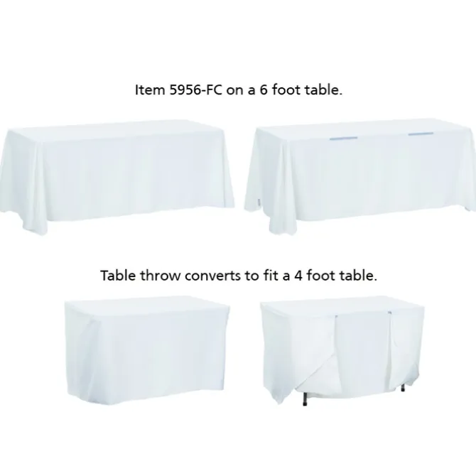 Serged Convertible Table Throw - 4 feet to 6 feet - Full Color