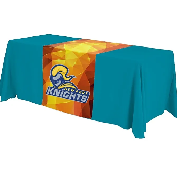 Serged 6-foot Closed-Back Table Throw and Runner Kit - Full Color