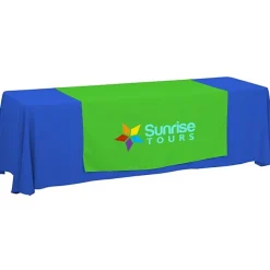 Serged 8-foot Closed-Back Table Throw and Runner Kit