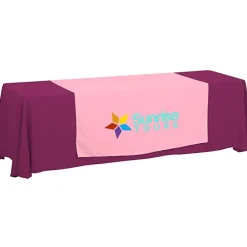 Serged 8-foot Closed-Back Table Throw and Runner Kit