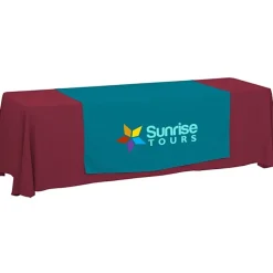 Serged 8-foot Closed-Back Table Throw and Runner Kit