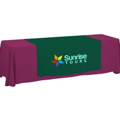 Serged 8-foot Closed-Back Table Throw and Runner Kit