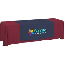 Serged 8-foot Closed-Back Table Throw and Runner Kit