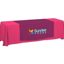 Serged 8-foot Closed-Back Table Throw and Runner Kit